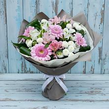 Букет цветов из:  Герберы, Альстромерии и Хризантемы #REPLACE_PRED# Туринске