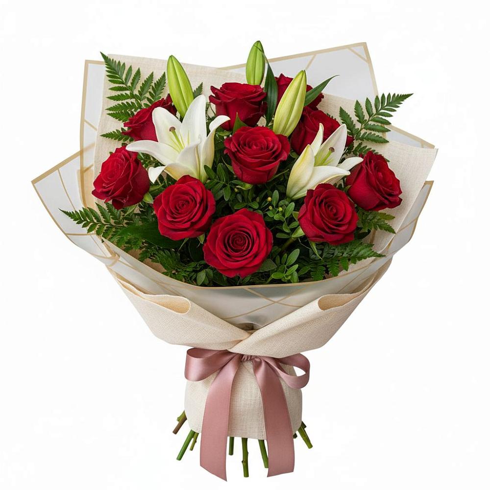 Букет цветов из: Лилии и Розы в Туринске