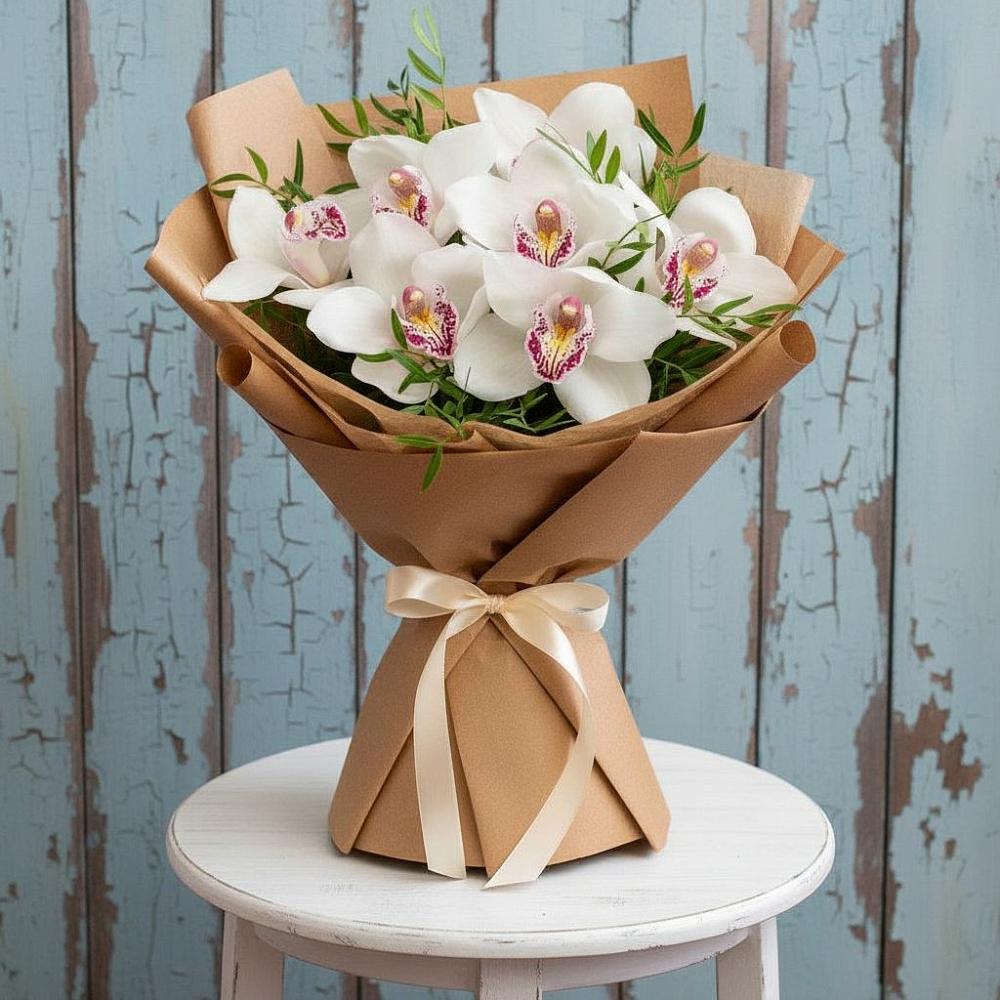 Букет цветов из: Орхидеи и Розы в Туринске