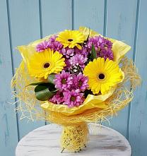 Букет цветов из:  Хризантемы и Герберы в Туринске