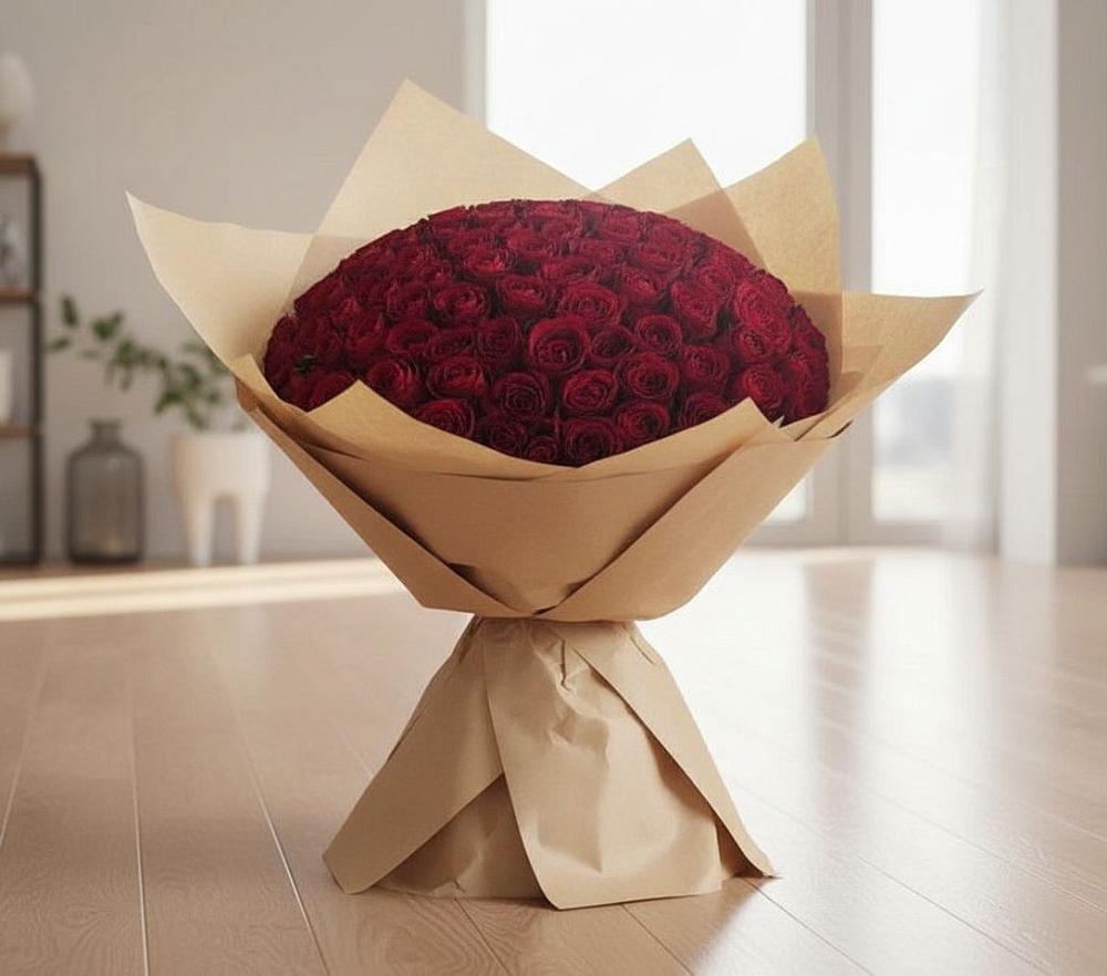 Букет 101 Красная роза в Туринске