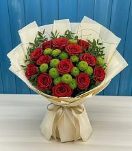 Букет цветов из:  Розы и Хризантемы в Туринске