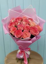 Букет 15 Розовых роз Равель в Туринске
